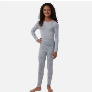 32 Degrees Gray Long Johns Pajama Set